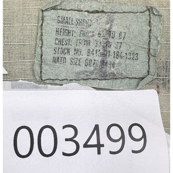 US Army Woodland Camo Hot Weather Coat Size Small Short With Patches - Picture 12 of 12